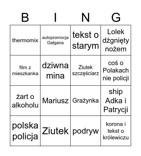 l lomb Bingo Card