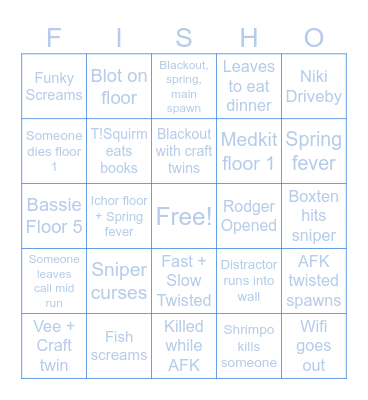 Fishes Dandy Bingo Card Bingo Card