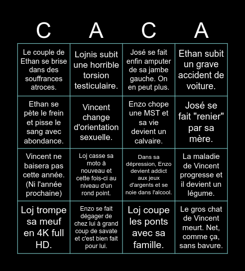 Bingo 2026 Bingo Card