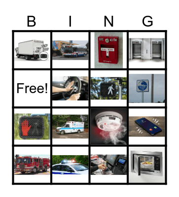 Important Sounds Bingo Card
