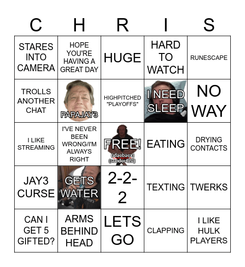 WATCHPARTY3 Bingo Card