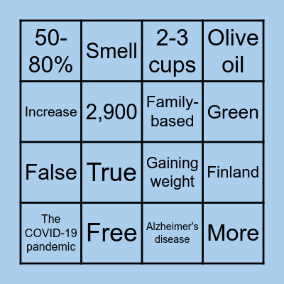 Bingo Brain-GO! Bingo Card