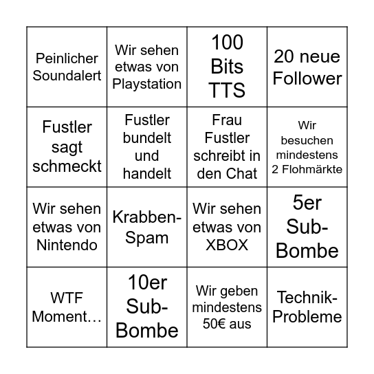Bingo Card