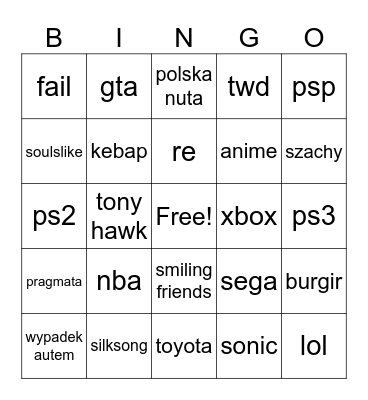 błażej bingo Card
