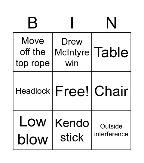 Unsanctioned Match Bingo - dad Bingo Card