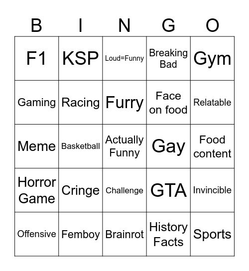 Instagram Reels Bingo Card