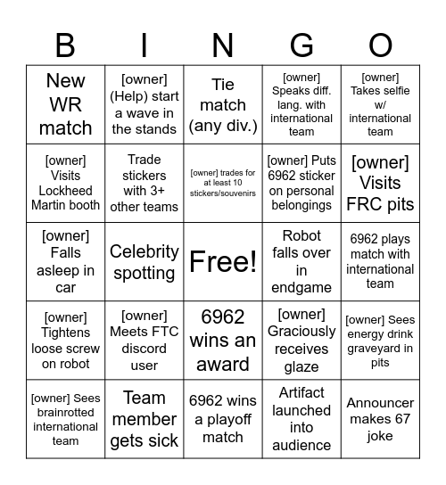 DECODE 2026 BINGO Card
