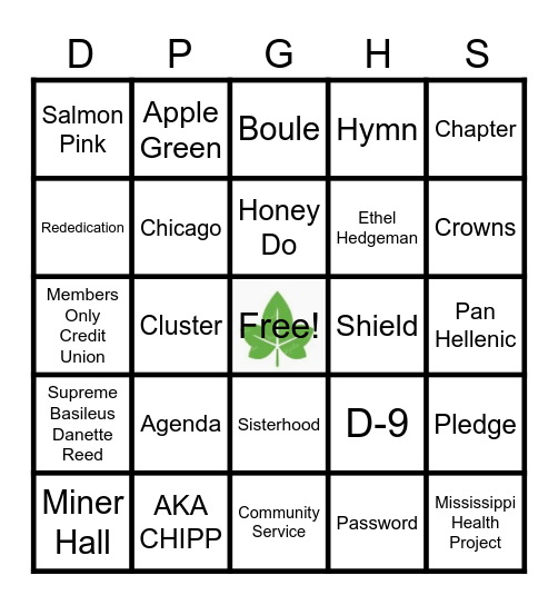 Diamond, Pearl, Golden Hospitality Suite Bingo Card