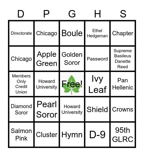 Diamond, Pearl, Golden Hospitality Suite Bingo Card