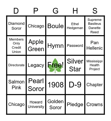 Diamond, Pearl, Golden Hospitality Suite Bingo Card