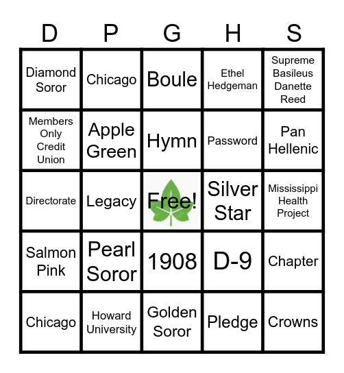 Diamond, Pearl, Golden Hospitality Suite Bingo Card