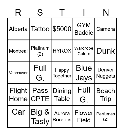 2026 BINGO Card