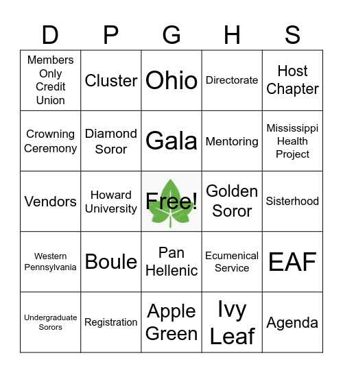 Diamond, Pearl, and Golden Hospitality Suite Bingo Card