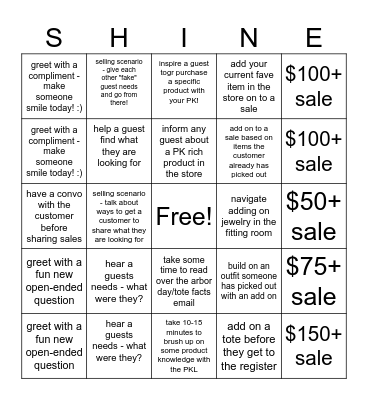4/19-4/26 Bingo Card