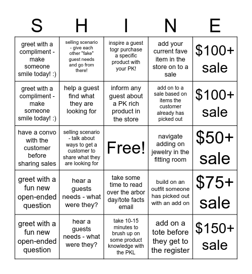 4/19-4/26 Bingo Card