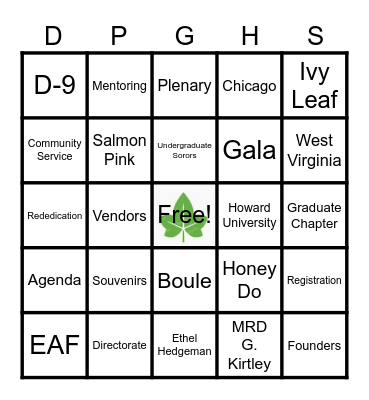 Diamond, Pearl, and Golden Hospitality Suite Bingo Card