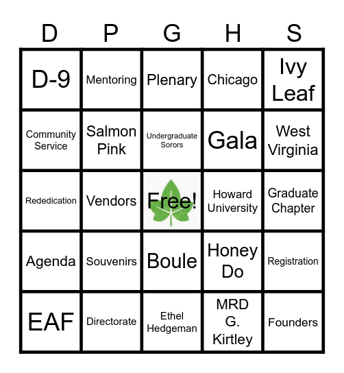 Diamond, Pearl, and Golden Hospitality Suite Bingo Card