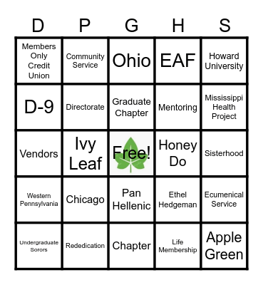 Diamond, Pearl, and Golden Hospitality Suite Bingo Card