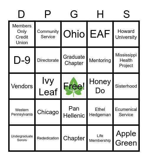 Diamond, Pearl, and Golden Hospitality Suite Bingo Card