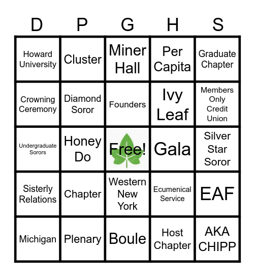 Diamond, Pearl, and Golden Hospitality Suite Bingo Card