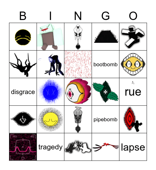 Grace Entities Bingo Card