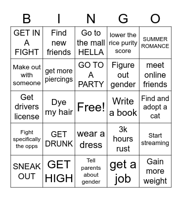 SUMMER 2026 BINGO Card