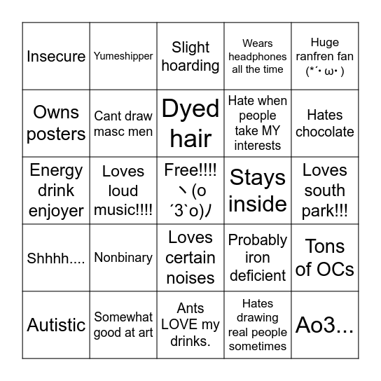 Kaspers bingo Card