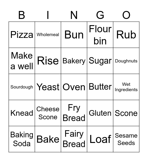 QCC Bread Bingo Card