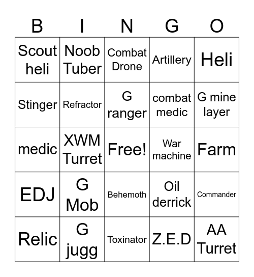 TDX Bingo Card