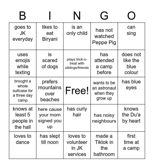 Where Hope Takes Root Bingo Card
