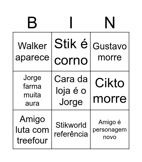 Cikto rei 4 Bingo Card