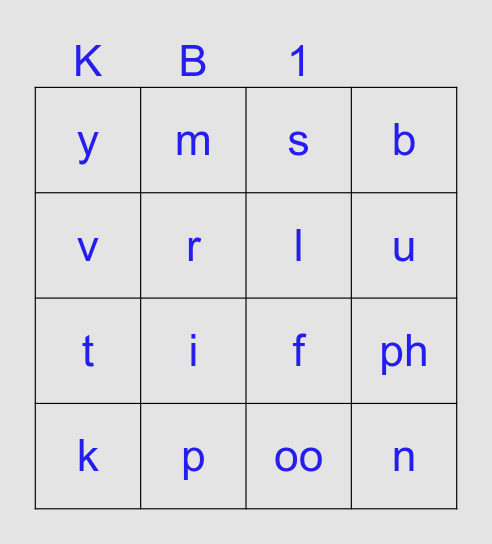 CVC phonics Bingo (Lesson 58) Bingo Card