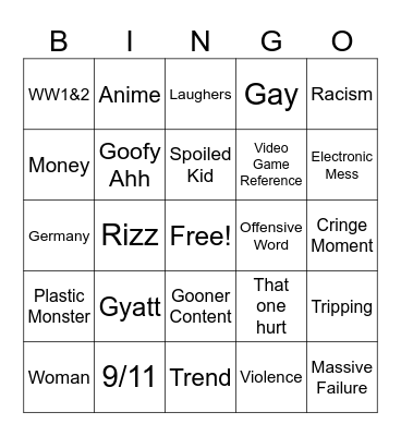 Meme Bingo Card