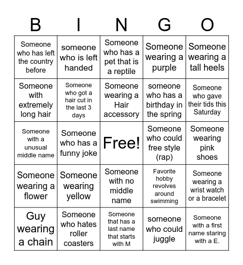Banquet Bingo! Bingo Card