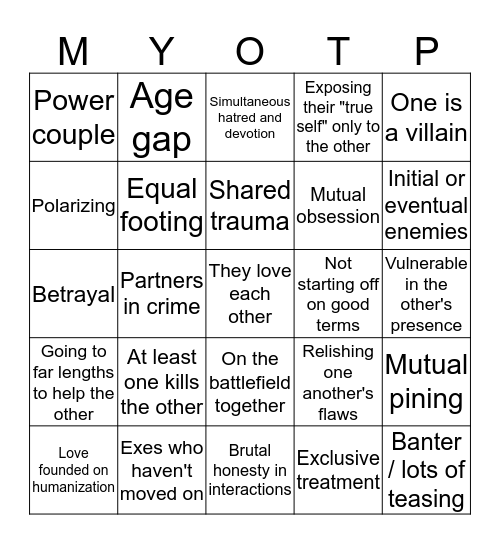 You Ever Been Problematic? Bingo Card