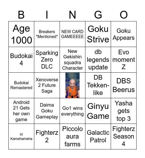 DB Announcements Bingo Card