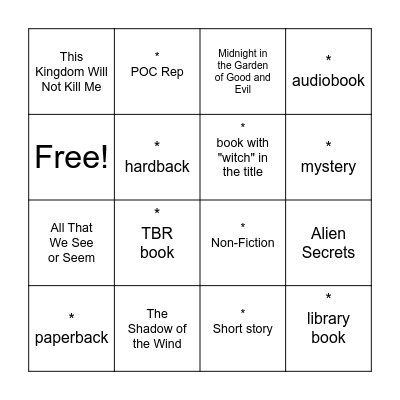 april-may 2026 Bingo Card