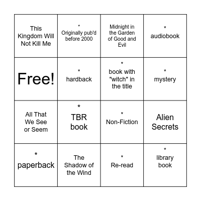 april-may 2026 Bingo Card