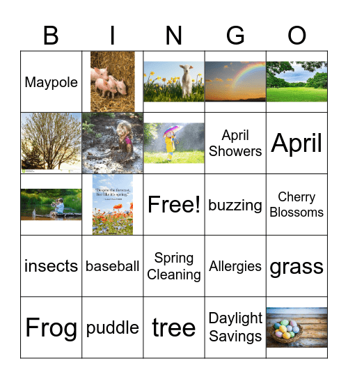 Spring Bingo Card