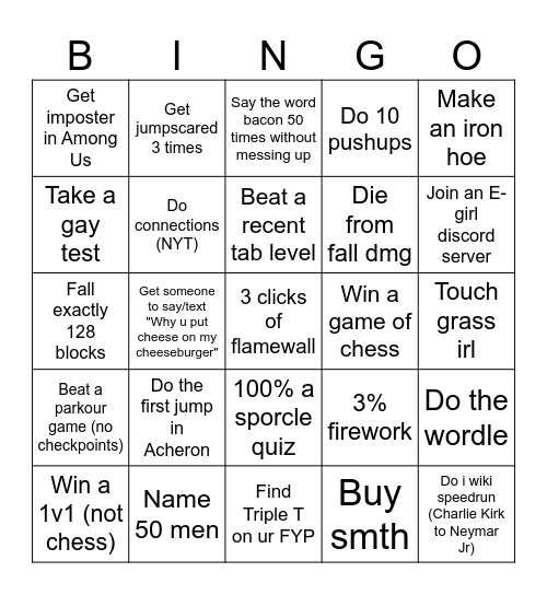 Coronix Vs. Chips Bingo Card