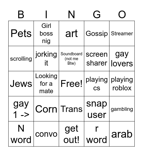 Discord Vc BINGO Card