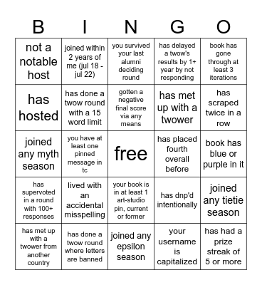 charito bingo Card