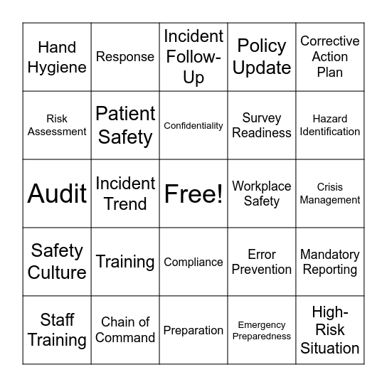 Northland Health Centers Bingo Card