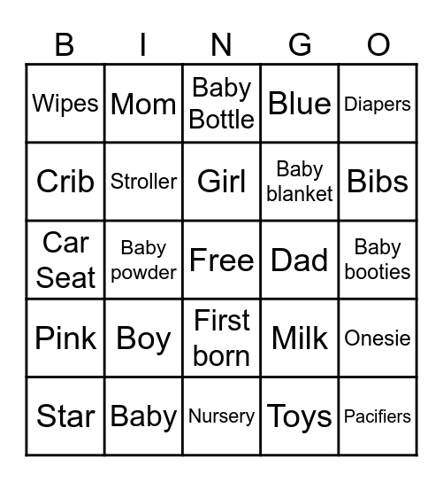 BABY Bingo Card