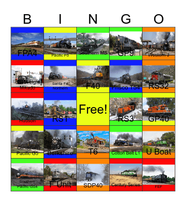 Those Incredible Alcos Trilogy, Today's Steam Across America, Steam 98, U Boat Survivors and other Pentrex Bingo Card