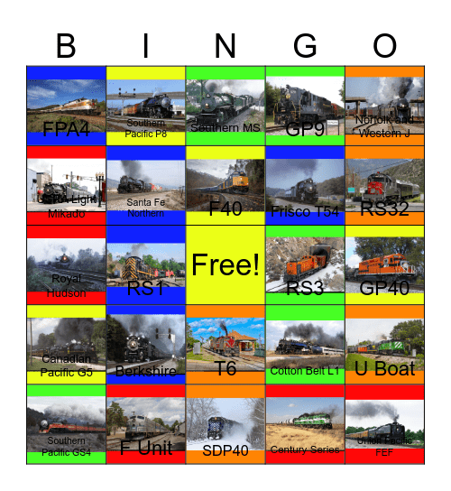 Those Incredible Alcos Trilogy, Today's Steam Across America, Steam 98, U Boat Survivors and other Pentrex Bingo Card