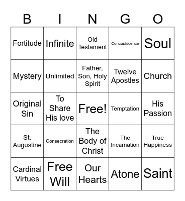 Year-end Exam Bingo Card