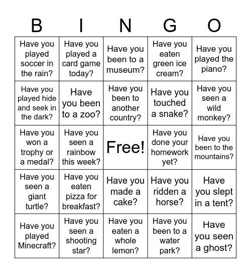 Have you... Bingo Card