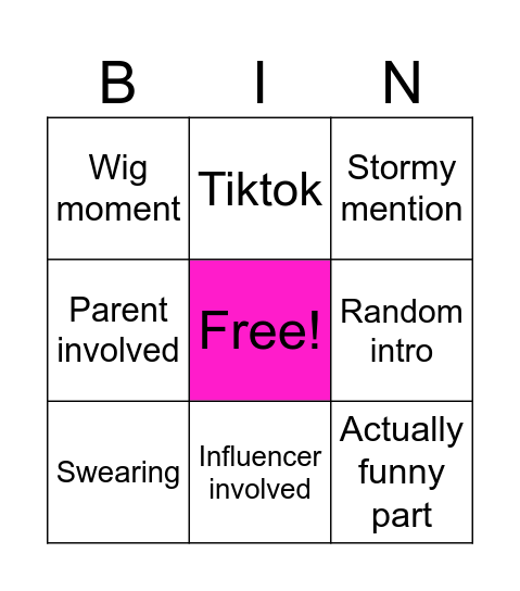 Layze Bingo Card
