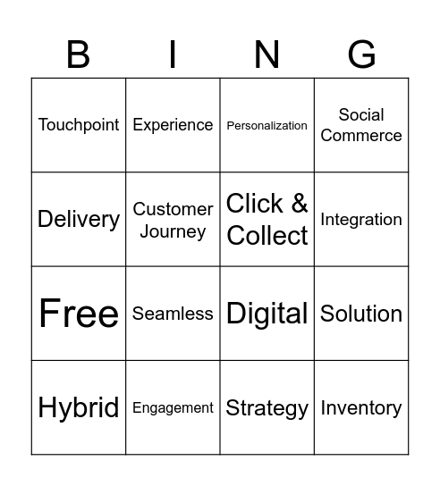 OMNICHANNAL Bingo Card